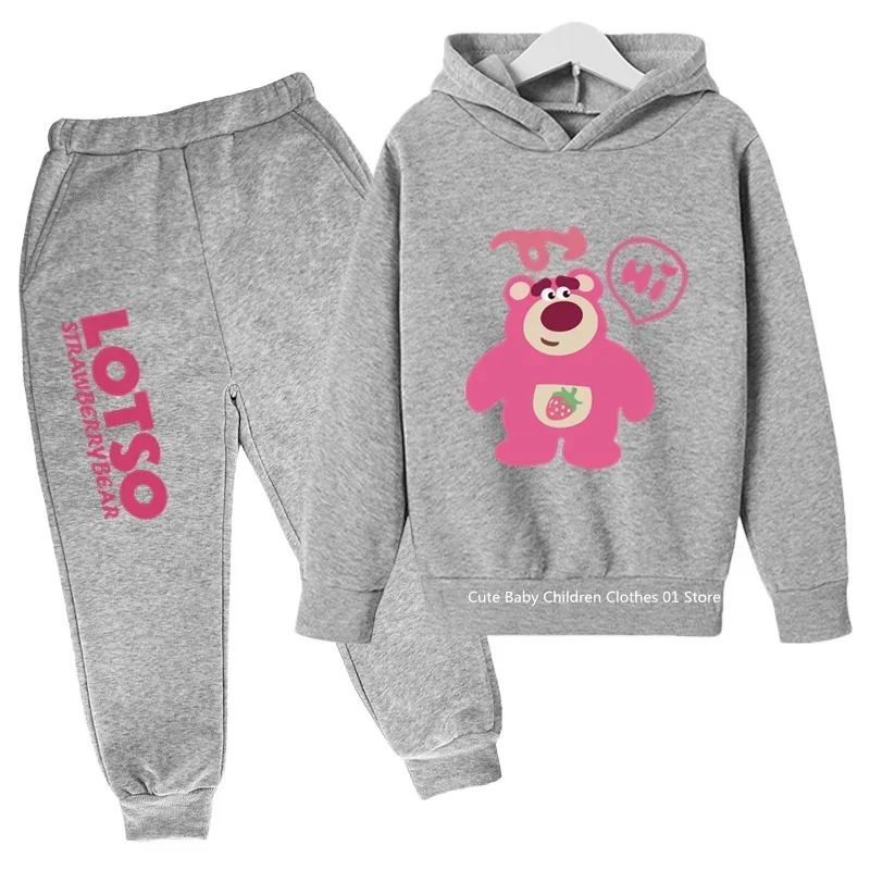 2024 New Lotso Hoodies Boys Hoodies Kids Clothes Set Pullover Tracksuit Jogging Girls Sweatshirts Set 2 Pieces