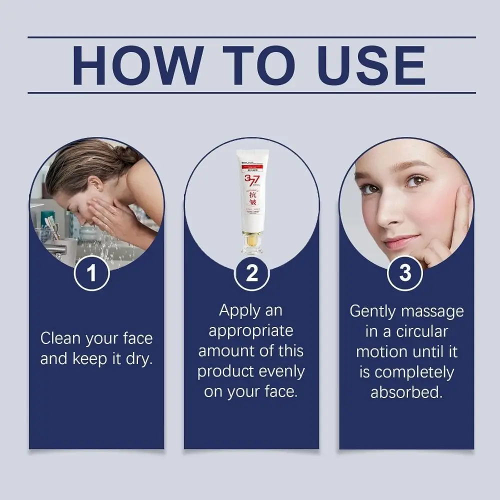 ครีมวิตามินซีและไฮยาลูรอน 377 ลดเลือนริ้วรอย ต่อต้านริ้วรอย กระชับผิว 377 ครีมแก้ไขจุดด่างดำบนใบหน้า