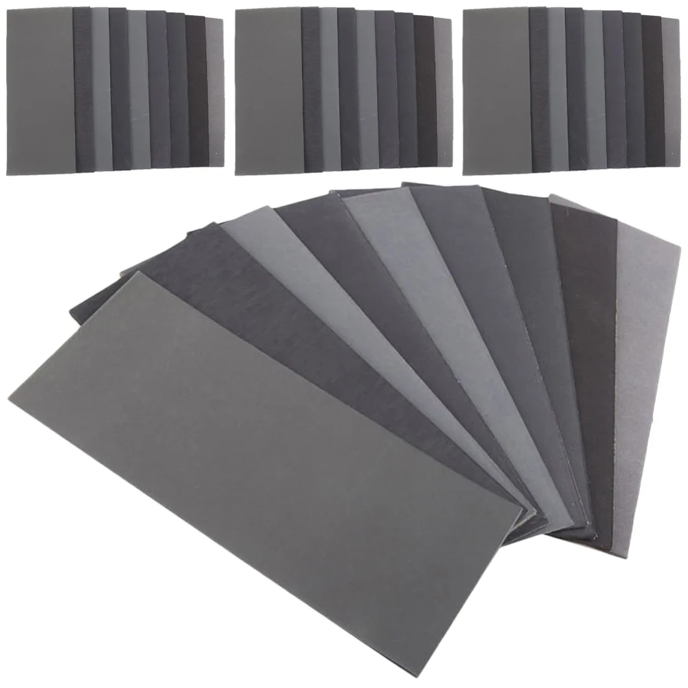 

90pcs Sandpaper Set Assorted Grit Flocking Sheets Wet Dry Use Resistant Technology Wood Metal Automotive Polishing