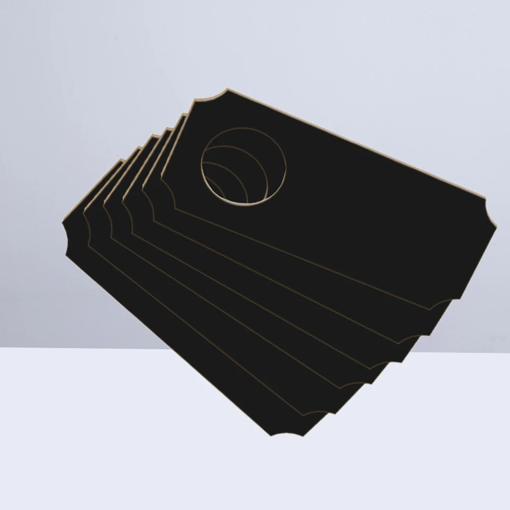 

6pcs Mini Wooden Chalkboard Door Knob Hangers Eco-Friendly Reusable Blackboard Hole For Bedroom Kitchen Cabinet Sign Do Not