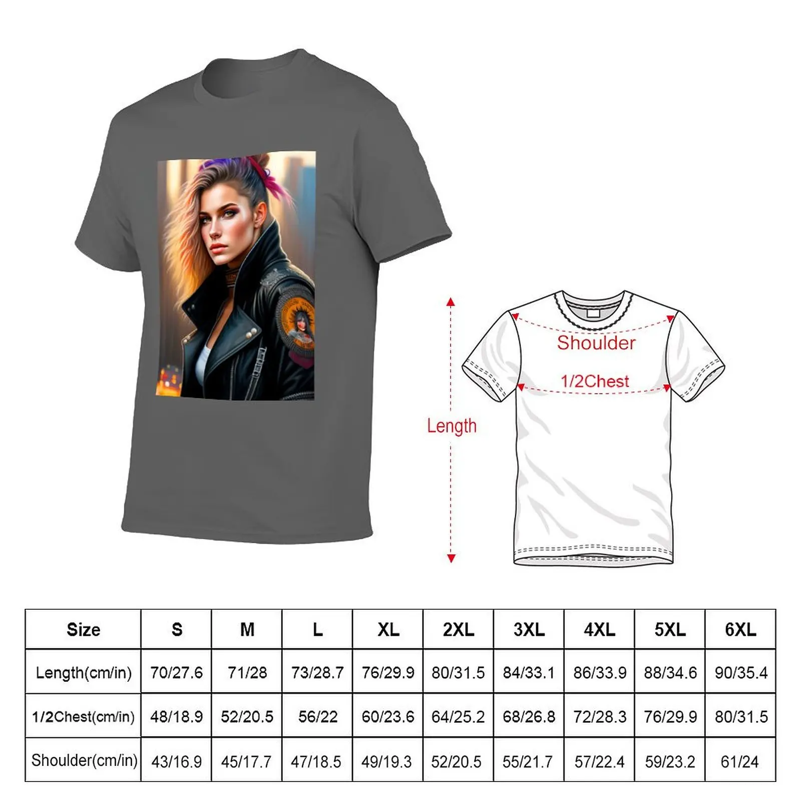 القوطية مثير أنيمي فتاة Stablediffusion Ai الفن الخيال لطيف Steampunk فتاة Midjourney أنيمي شخصيات Cyberpunk مانغا كا تي شيرت #5