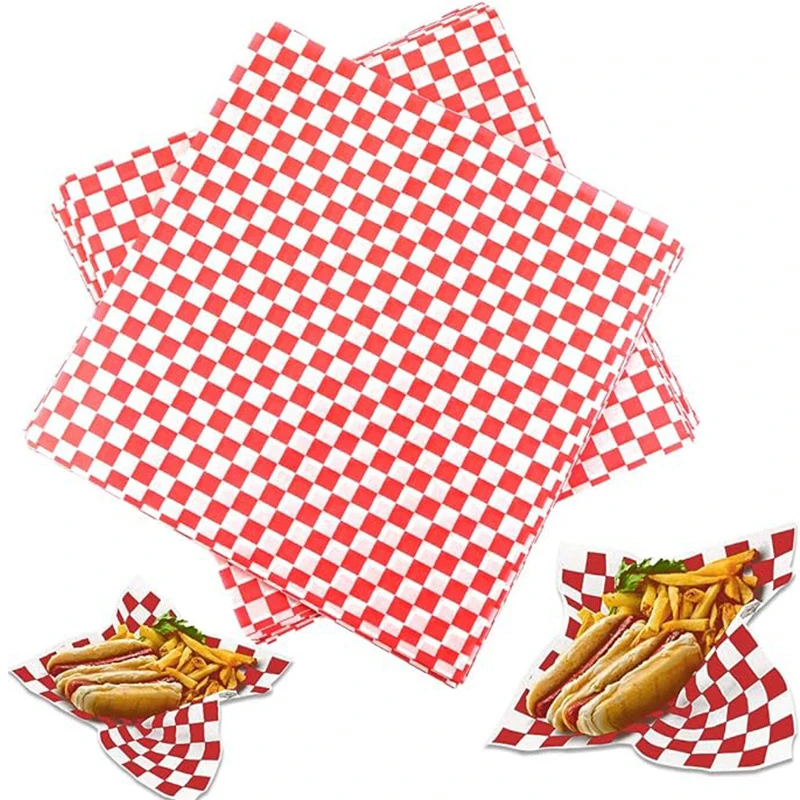 

100Pcs Wax Paper Food Grade Grease Paper Food Wrappers Wrapping Paper For Bread Sandwich Burger Fries Oilpaper Baking Tools