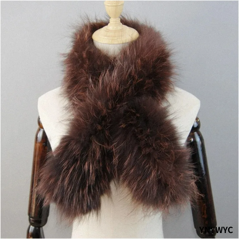 2025 New Knit Real Fox Fur Lady Fashion Neckerchief Scarves Women Real Fur Bandana Women Winter Warm Natural Fox Fur Scarf Ring