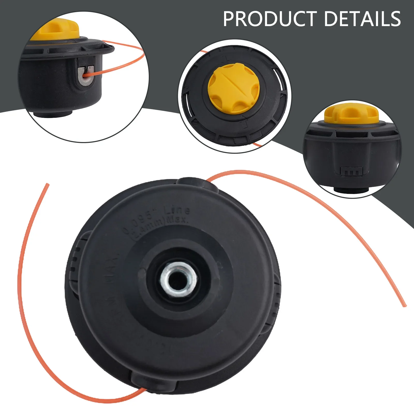 Grass Trimmer Trimmer Head 120950010 2.4mm Round Line ABS Accessories Black M10*1.25 LHF Thread Pitch Brand New