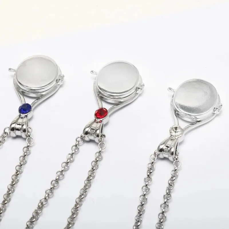 Medallón H2O de acero inoxidable plateado, colgante de sirena, joyería, collares de 3 regalos, nuevo para mujeres y niñas, collar con medallón de sirena