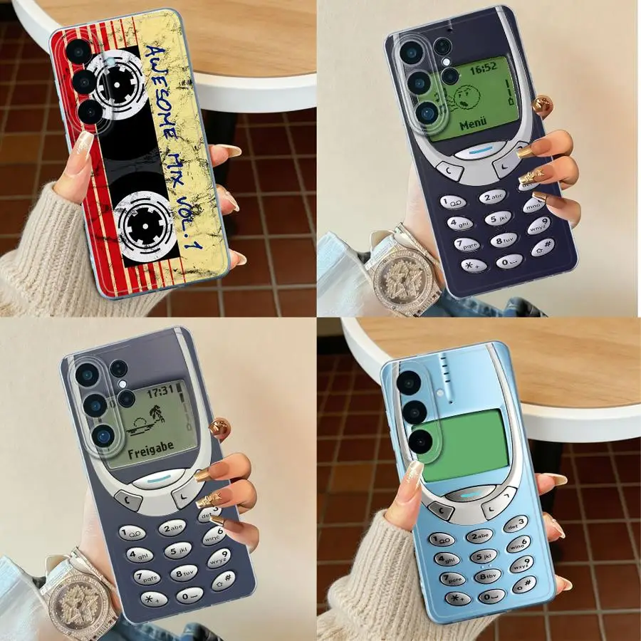 Retro Cassette Case for Samsung Galaxy S26 Ultra S22 FE S25 Edge S25Ultra S21 Note 20 Ultra 10 S23 S20 Plus S26 S24 Phone Cover 