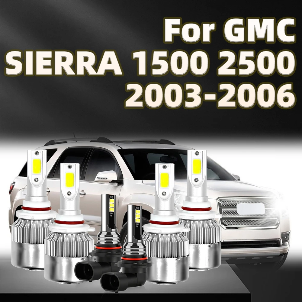 

26000LM 9005 LED Car Headlights 9006 Bulbs 6000K 9145 Fog Lamp For GMC SIERRA 1500 2500 2003 2004 2005 2006