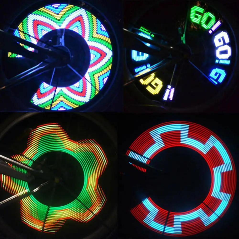 Image of 2 Stück wasserdichte LED-Fahrrad-Speichenlichter, Reifenventil-Dekoration für MTB, Rennrad, Fahrradzubehör