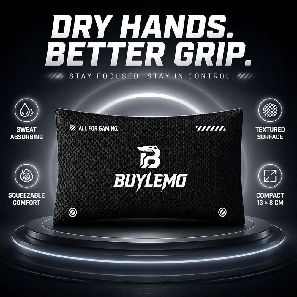 New Sweat Absorbing Gaming Hand Drying Bag Breathable Quick-drying Gaming Sweat Bag Squeezable Black Hand Sweat Absorber