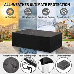 1pcs square gas fire pot cover suitable for most fire pit tables, waterproof heavy duty patio propane fire table cover