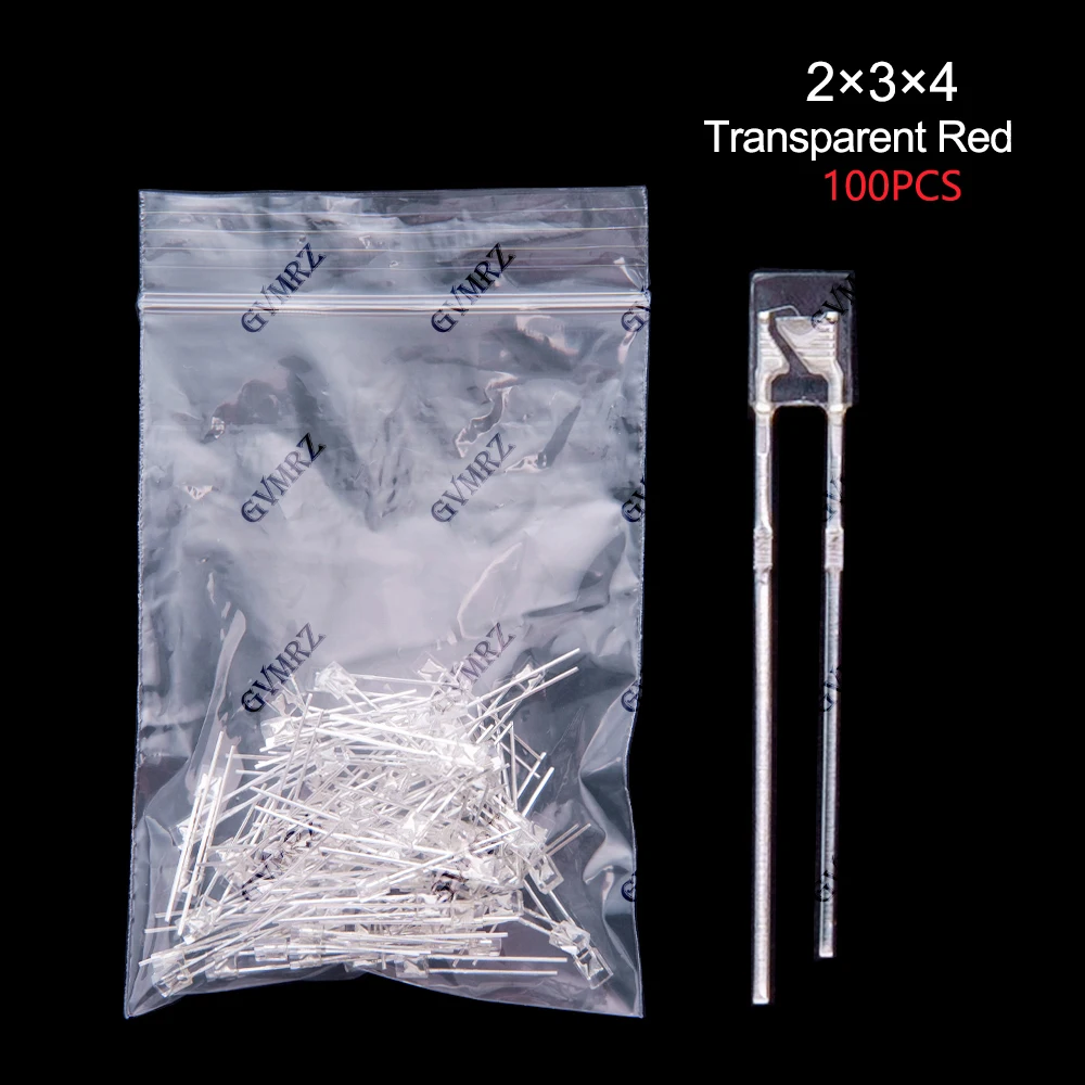100PCS/1000PCS Rectangular LED Indicator 2×3×4mm 2×5×7mm Multiple Colors for PCB DIY Electronics