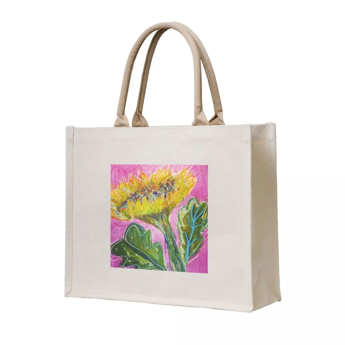 

Psychedelic Sunflower Tote Bag Large bags for women personalized tote Canvas bag for women supermarket folding bag