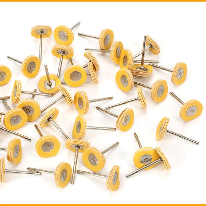 

10 Pcs T-Shape 2.35mm Shank Jewelry Polish Leather Wheel Fine Polish Leather Wheel for Dremel Accessory Rotary Tool