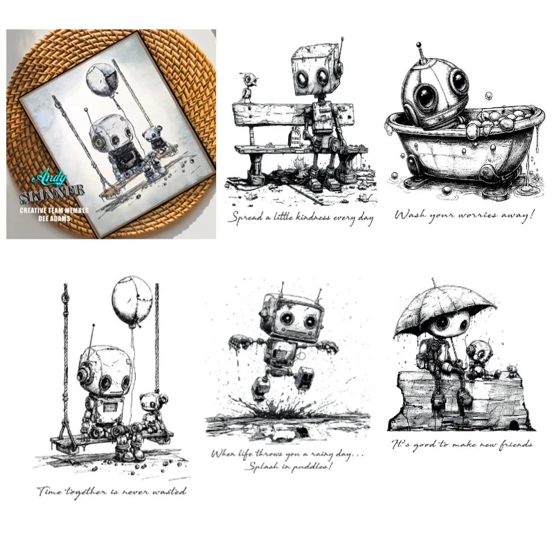 Time Spread Rainy Rubber Botology Halloween Friend Together Metal Cutting Die Stamp Scrapbooking Diary Decorat Stencil Emboss