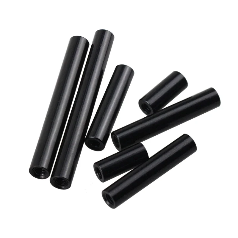 10pcs M3 Aluminum Column post M3*6/8/10/12/15/20/25/30/35/37..100mm Black Aluminum round standoff spacer Spacing screws RC Parts