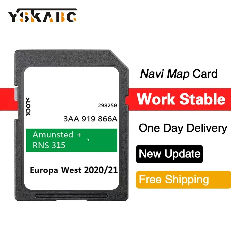 

2020-2021 Amunsted+ for Skoda Yeti Praktik Fabia Roomster Octavia Superb Rapid Navigation RNS 315 SD GPS Card Update Europe Map