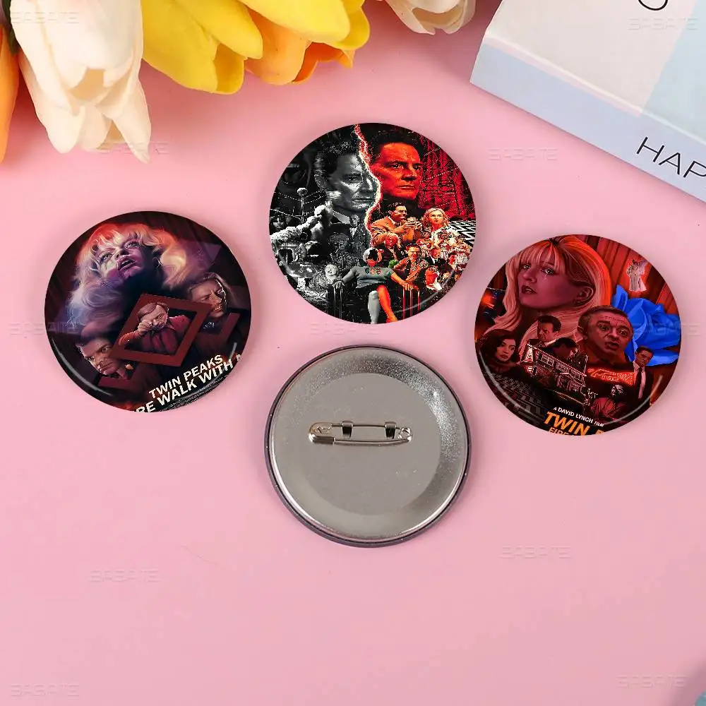 Twin Peaks Movie Anime Button Pin Handmade Brooch For Clothes Cartoon Badge Backpack Decoration Jewelry Accessories