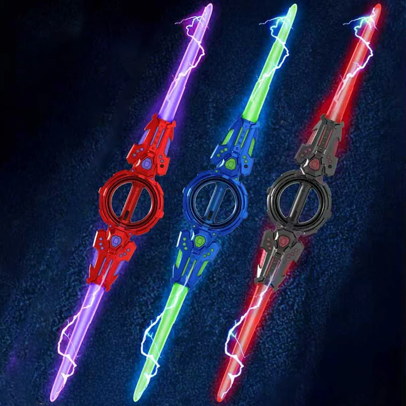 Bright Rotate Sword Sound Light Multi-Color Flash LED Light Shine Cosplay Sword Toy Party Family Interactive Toy For Adult Gift view 2
