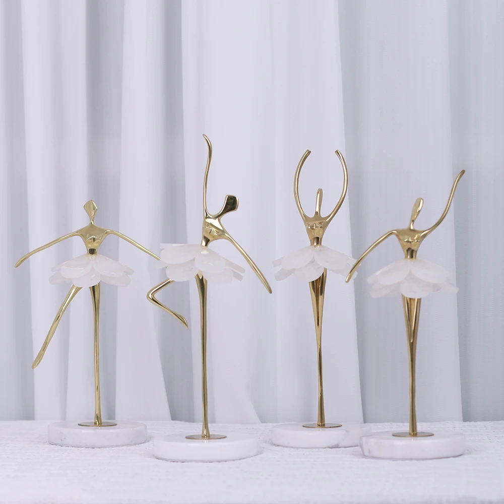 Modern Interior Sculptures Cute Dancing Girls Luxury Home Decoration Figurines Home Decor Modern For Girls Room Decoration Home