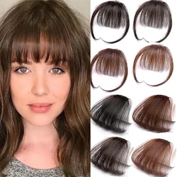 Falso Air Bangs Coreano Cabelo Clip-In Extensão Resistente ao Calor Natural Invisível Hairpiece Mulheres Natural Preto Bangs Extensão Clip