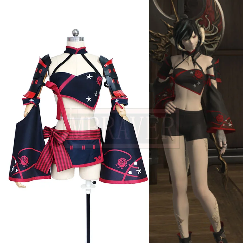 

Final Fantasy XIV FF14 Shisui Samurai Tank Outfit Shisui Obi of Fendin Cosplay Costume Christmas Halloween Custom Made Any Size