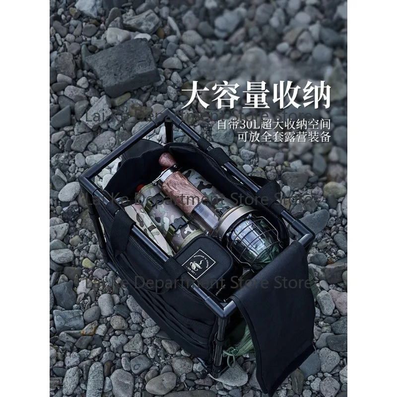 Outdoor camping frame tactical backpack portable lightweight detachable folding table for BBQ and camping