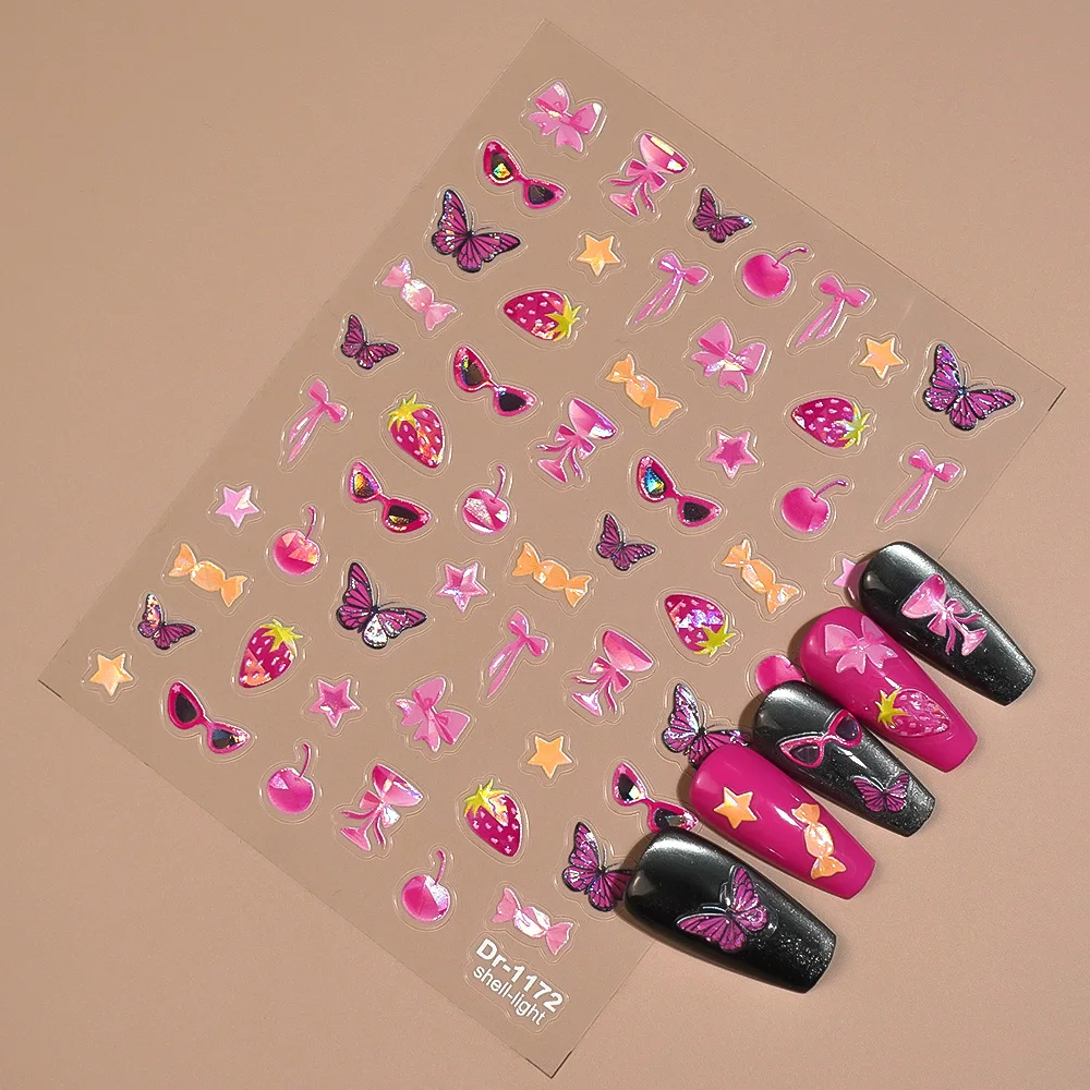 

Cute Cartoon Nail Stickers for Kids Girls Kawaii Nail Art Easy to Apply Child-Friendly Self-Adhesive Nail Decoration