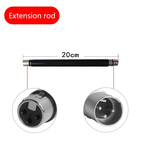 Zubehör für Linearantriebe: M6/M8 3XLR Verlängerungsstange, Saugnapfadapter, Getränkehalter-Endstücke