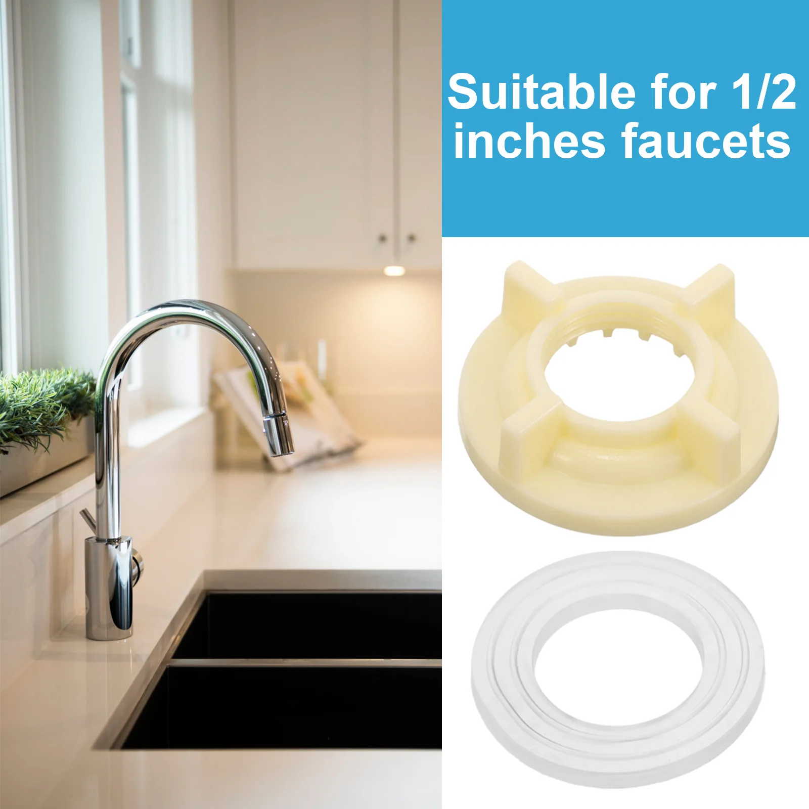 

10Sets Water Tap Nuts and Washers Kit Sturdy Faucet Fixing Accessories for Kitchen Bathroom Sink Repair Fastening Hardware