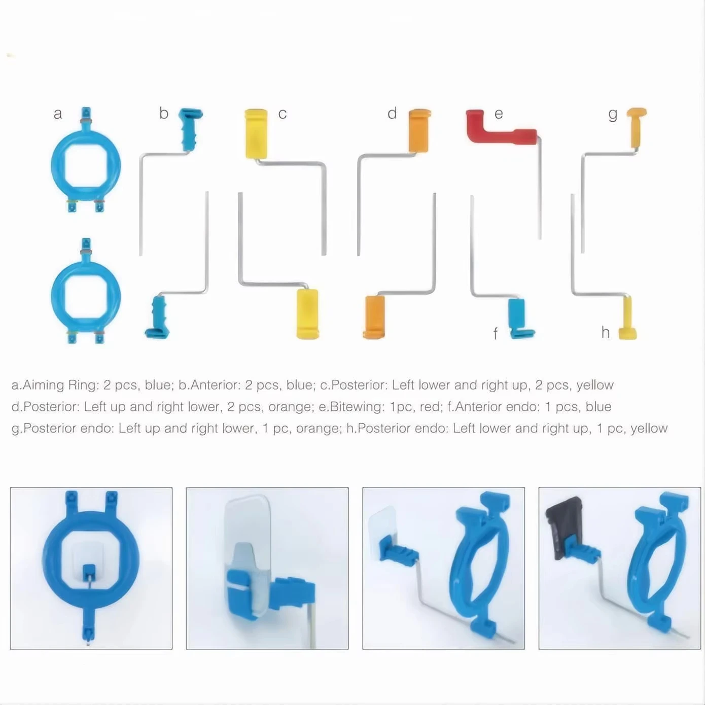 

Dental X Ray Film Holder Positioner Compatible with Dental Film and PSP Phosphor Plate Intra Oral Position Kit Holder Complete