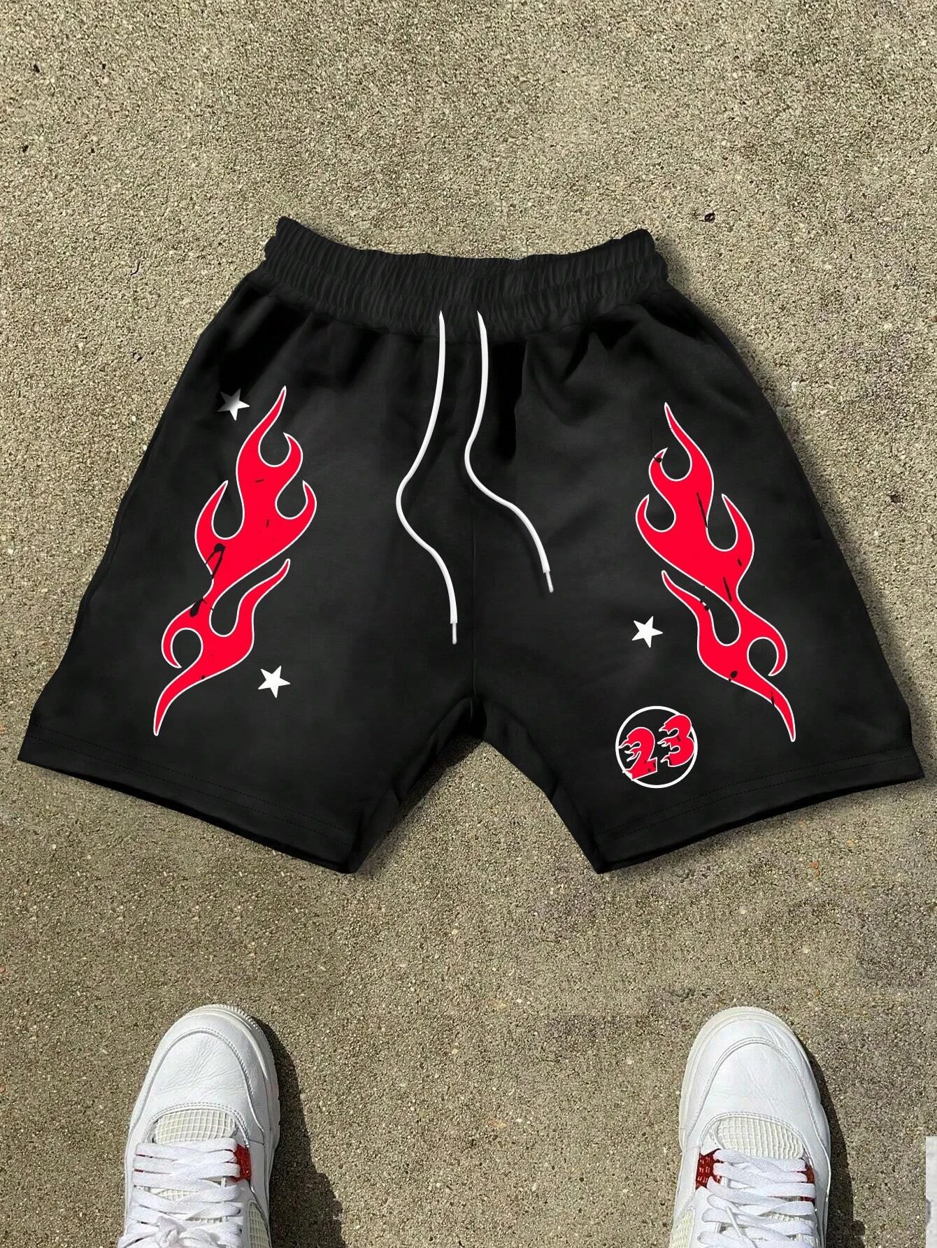 Mens  Graphic 23 Red flame Printed Beach Shorts Pants Fashion  Men Gym Shorts holiday  Hawaii CASUAL daily Shorts Men Clothing