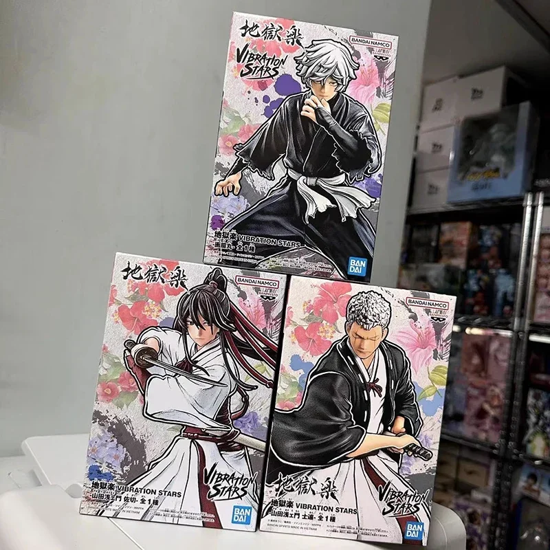 Original Bandai Vibration Stars Jigoku Raku Gabimaru Aza Touma Shion Yamada Action Anime Collect Decorative Model Figurine Toys