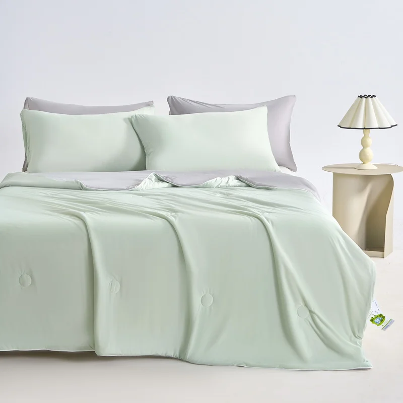 Class A Summer Cooling Quilt | Ice Silk Fabric, Breathable & Cool | Machine Washable Air-Conditioning Quilt | Must-Have Bedding