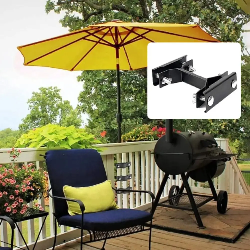 

Railing Mount Steel Umbrella Clip Iron Weatherproof Umbrella Stand Universal Sturdy Umbrella Holder Outdoor