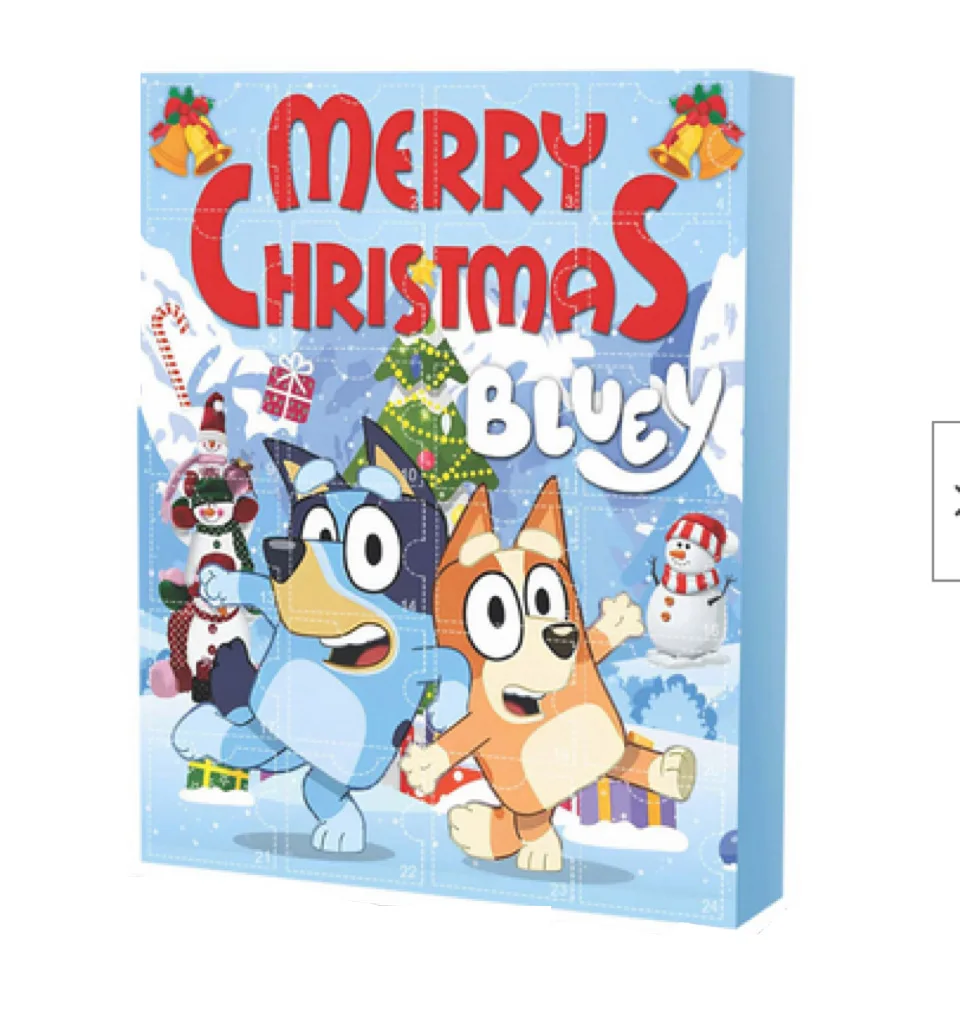 Bluey Figure Christmas Advent Calendar 24pcs Set Blind Box Birthday Gift Kawaii Blue Dog Anime Figural Action Pvc Model Kid Toy