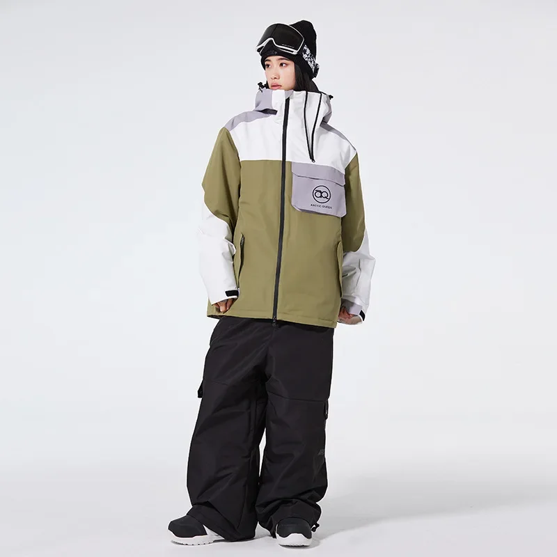 

Новинка 2024 года, лыжный костюм для пары, мужской зимний дышащий теплый ветрозащитный зимний костюм, женский одинарный двухбортный спортивный свободный костюм