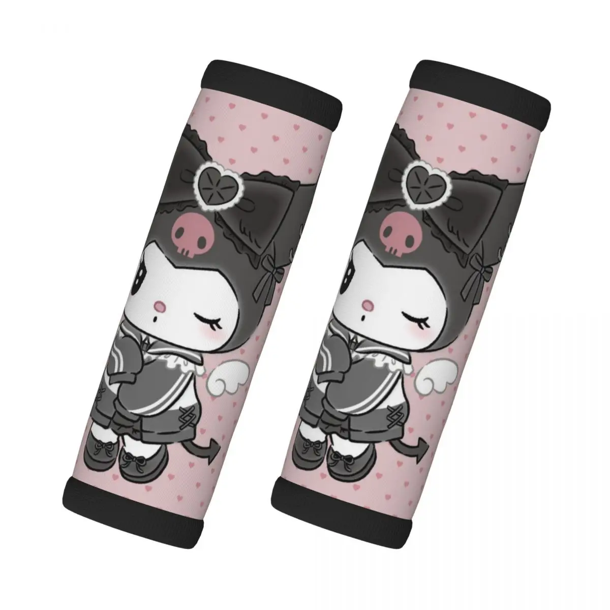 

Custom Kuromi Manga Luggage Handles Wrap Grips 2 Pcs Neoprene Suitcases Luggage Travel Accessories For Backpack Shoulder Pad