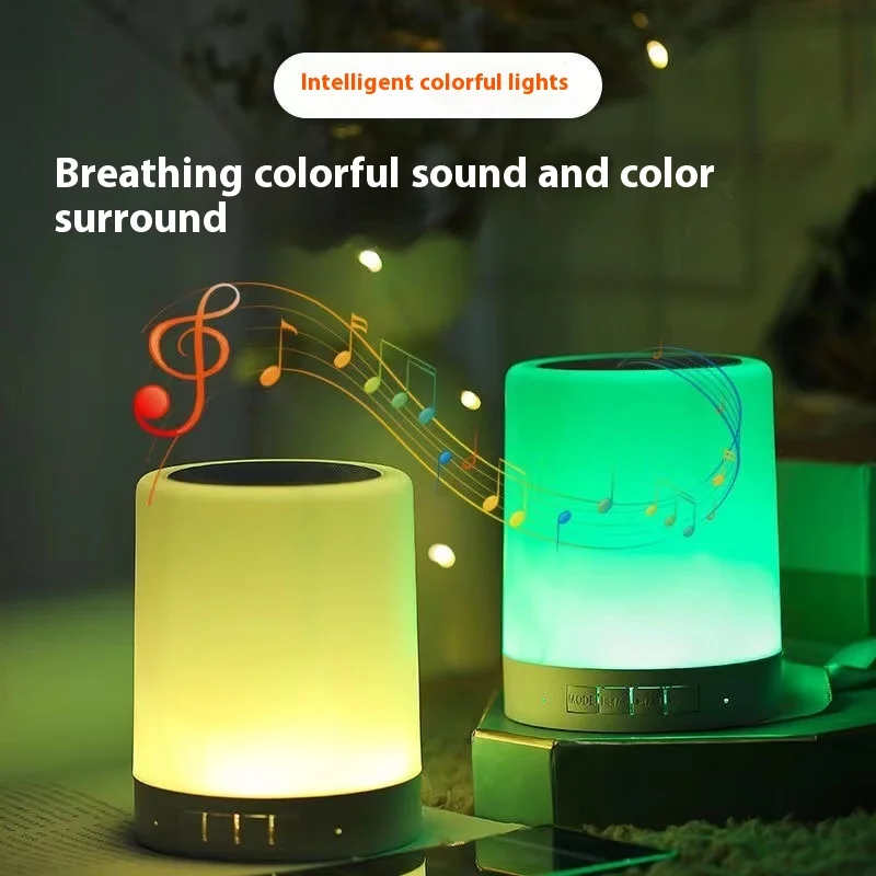 

Night Light Bluetooth Speaker, LED Portable Wireless Bluetooth Speakers, Touch Control Bedside Table Lamp, Outdoor Bluetooth,