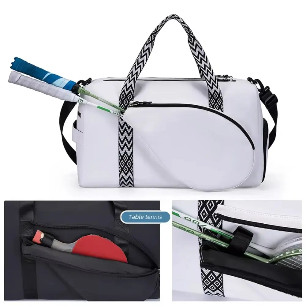 

New Large Capacity Badminton Rackets Bag Nylon Shoe Compartment Fitness Bag Multifunctional Waterproof Sports Handbag