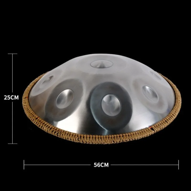 الفولاذ المقاوم للصدأ HandPan المهنية الكبار المبتدئين HandPans المحمولة 9 لهجة الدف يده 10 لهجة أدوات قرع
