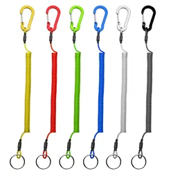 Fishing Magnetic Release Clip Net Holder Fishing Tool Coiled Lanyard 1.5m Outdoor Fishing Anti-lost Hand Rope Magnetic Buckle