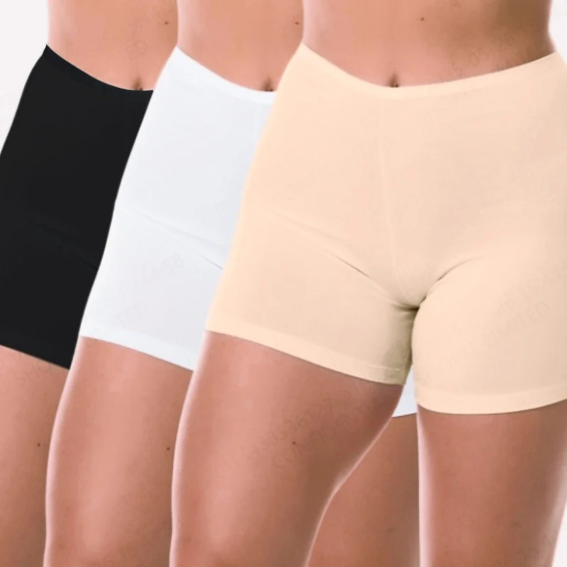 

Safety Pants 3pcs Black+Beige+White Anti Light Leak Shapewear with Breathable Comfort Soft Stretch Nightwear Outerwear​