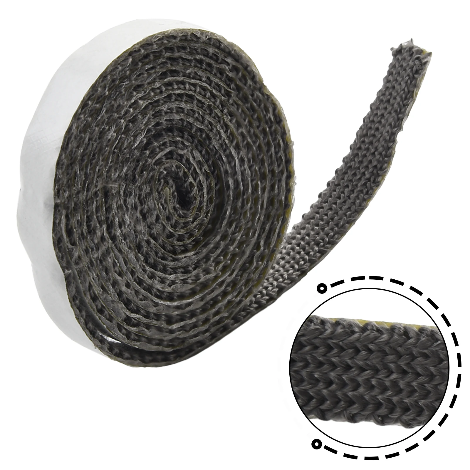 Fiberglass Stove Rope 2 Meter Length for Sealing Glass Doors in Ovens Furnaces Kilns Boilers Chimneys and Heat Exchanger Systems