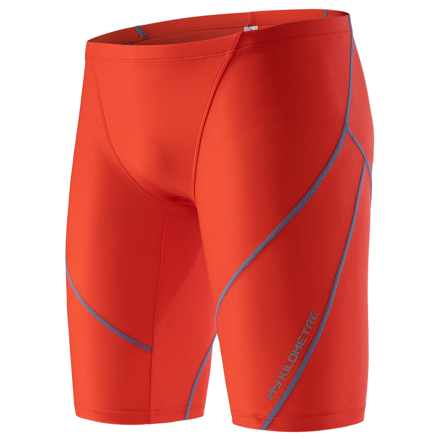 MY KILOMETRE Professional Men's Racing Swimsuit Jammers PBT Durable Quick-Dry Training & Competition Swim Trunks view 2
