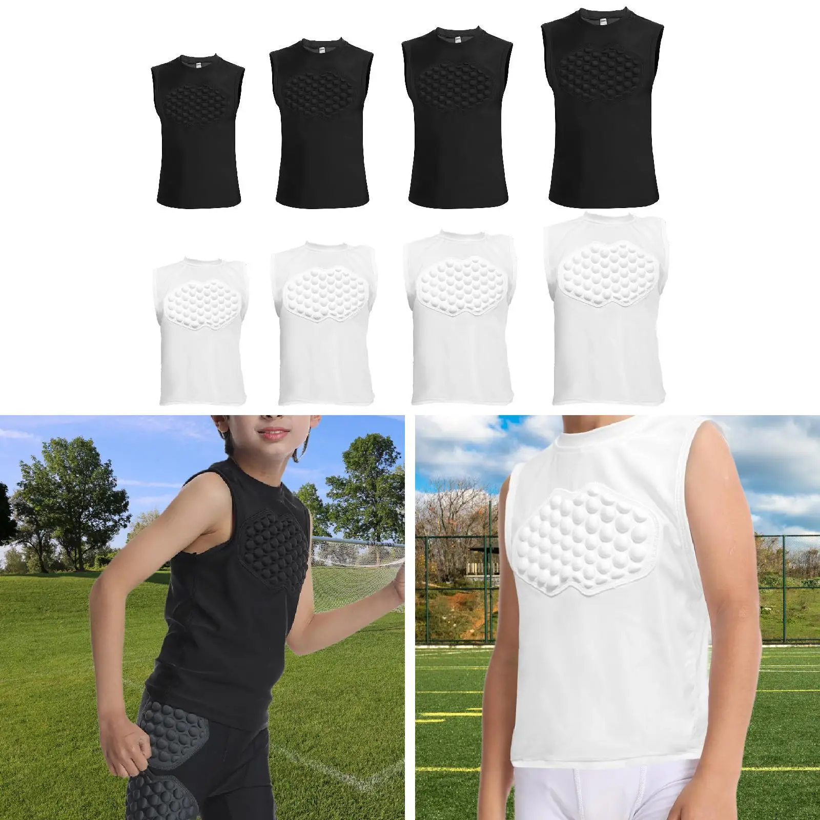 

Basketball Chest Protector Vest Gear Equipment Versatile Quick Drying Chest Protection for Skateboarding Softball Basketball