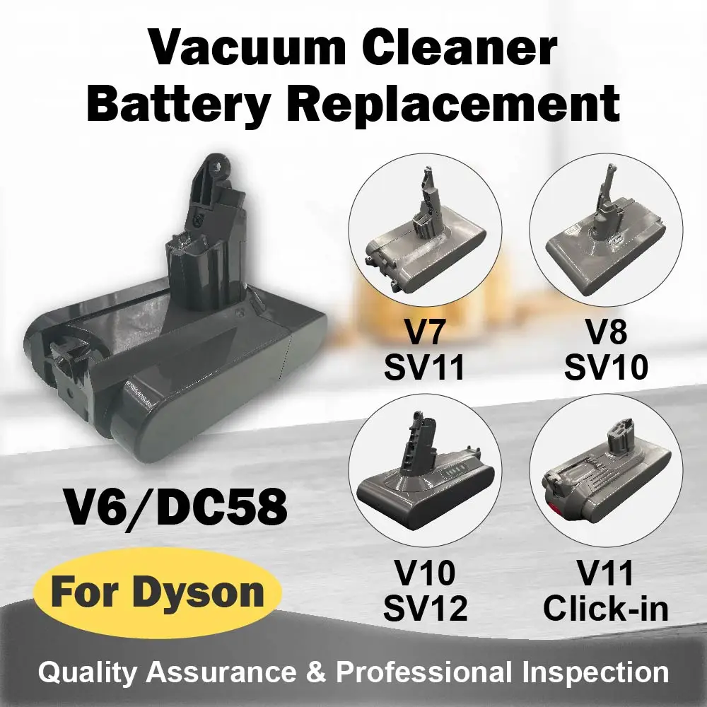 New Battery 21.6V 6800mAh/8800mAh Li-ion Rechargeable Battery For Dyson V6 V7 V8 V10 V11 Battery Animal Pro Vacuum Cleaner Batte