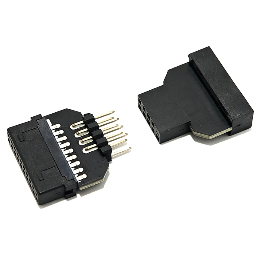 PH23AB USB2.0 to USB3.0 Front Panel Plug-in Connector For Computer Motherboard USB 3.0 19/20pin to USB2.0 9pin Adapter Converter