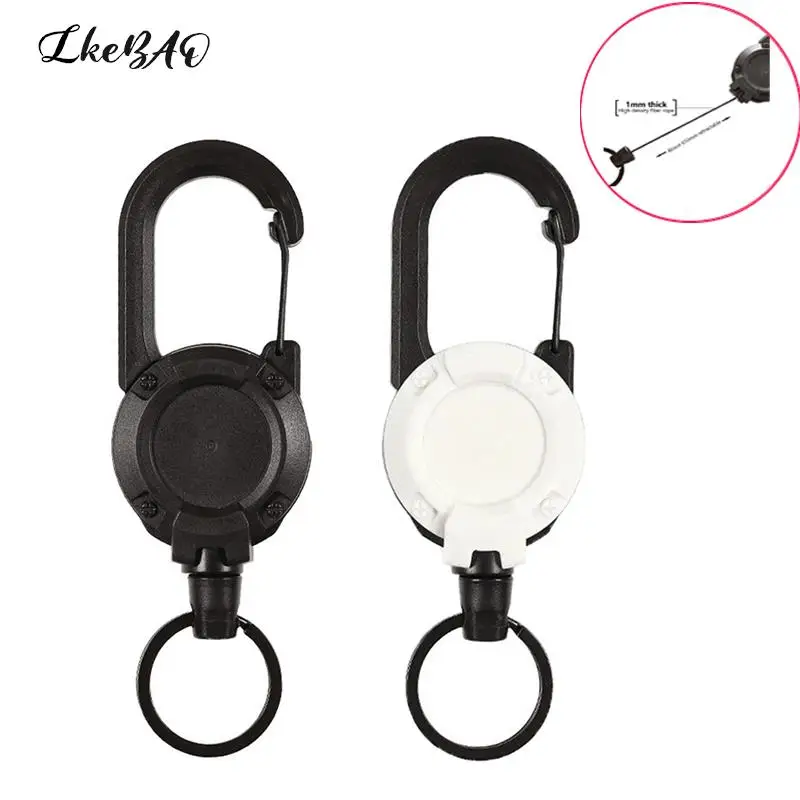 

1PCS Anti Lost Yoyo Ski Pass ID Card Resilience Wire Rope Elastic Keychain Recoil Sporty Retractable Key Ring