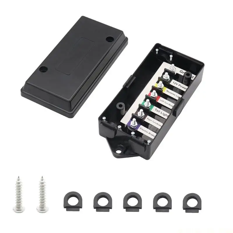 

J0MA 7 Way ABS Electrical Junction Box Managing Trailer Truck Lights and Brake Signals
