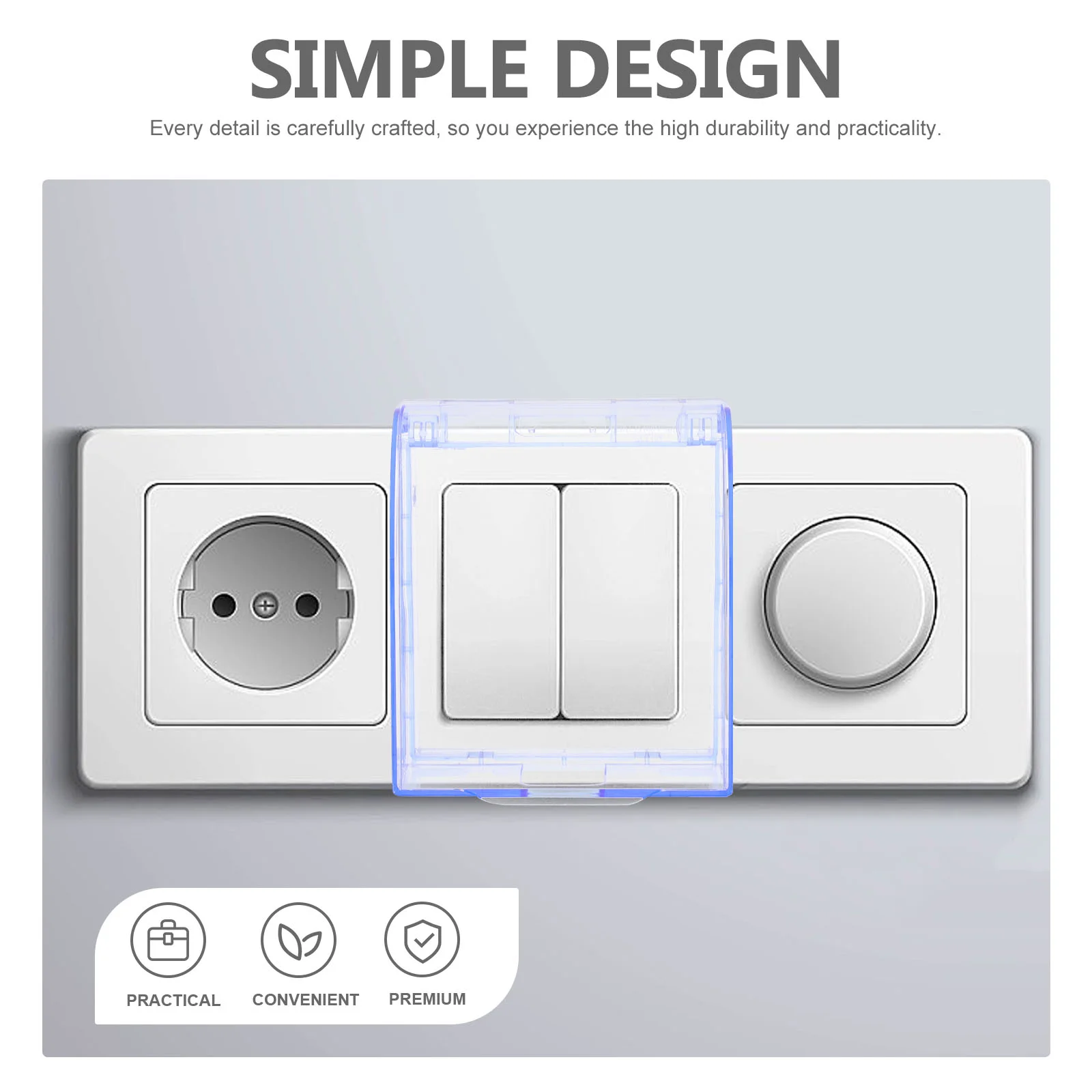 2-teilige Wandabdeckung, wasserdichter Steckerschutz, winddichte Steckdosenabdeckungen, wetterfeste Steckdose